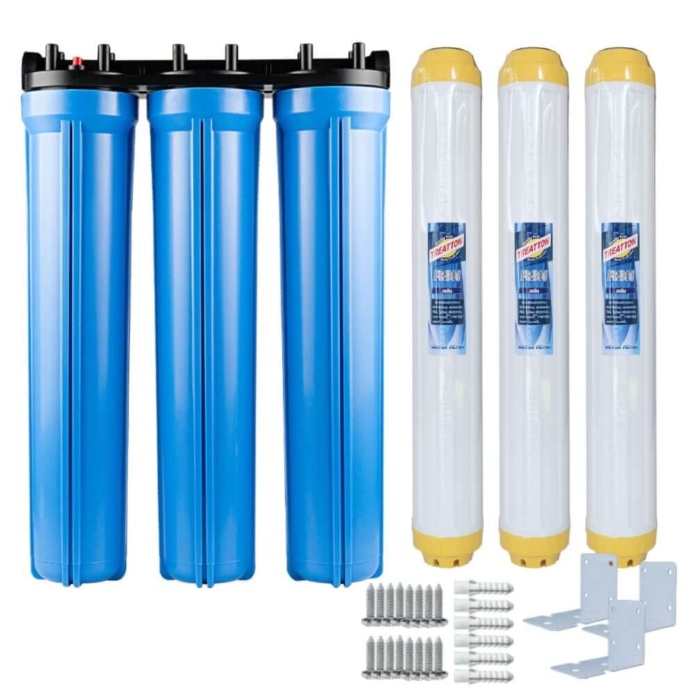 เครื่องกรองน้ำใช้ 3 ขั้นตอน UNI PURE รุ่น UB-306  ขนาด 20 นิ้ว (พร้อมไส้กรอง RSN/RSN/RSN)_0